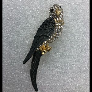 Crystal Bird Brooch